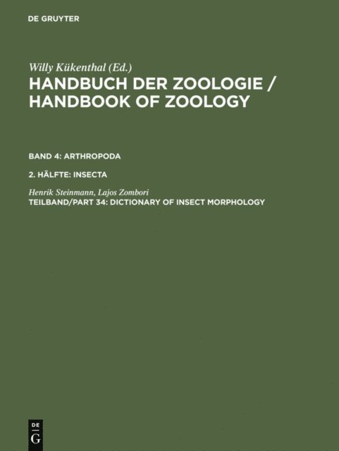 Lajos Zombori, Henrik Steinmann - Dictionary of Insect Morphology, E-bok