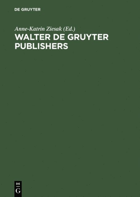 Anne-Katrin Ziesak - Walter de Gruyter Publishers, E-bok