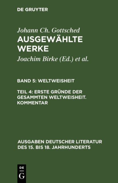 Istvan Gombocz - Erste Gründe der gesammten Weltweisheit. Kommentar, E-bok