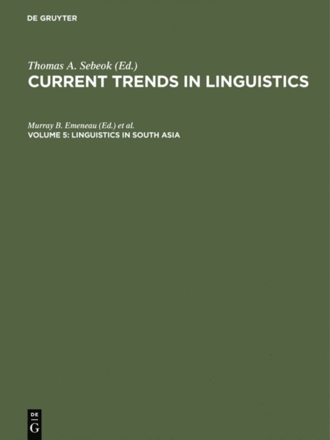 Charles A. Fergusson, Murray B. Emeneau - Linguistics in South Asia, E-bok