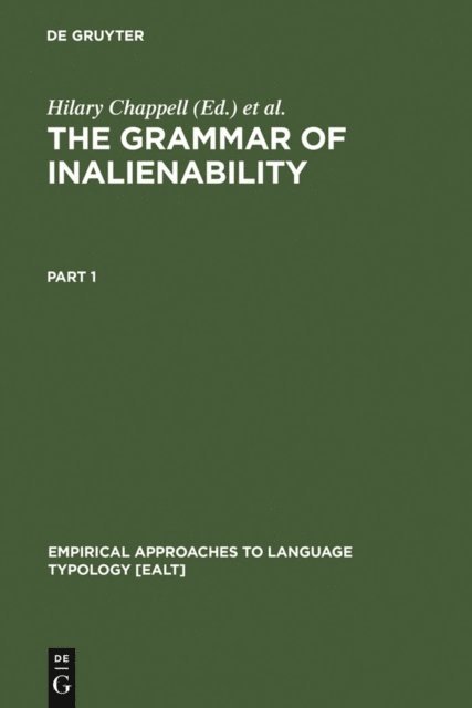 William McGregor, Hilary Chappell - Grammar of Inalienability, E-bok