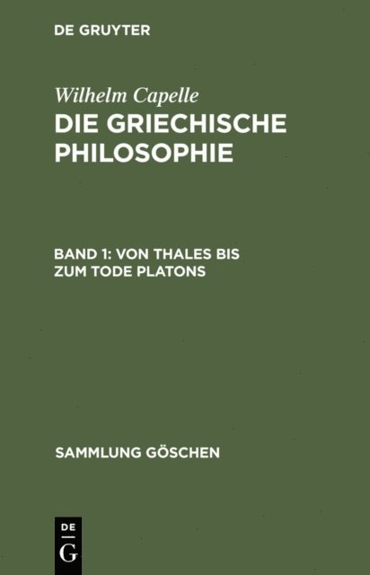 Johannes Muller - Von Thales bis zum Tode Platons, E-bok