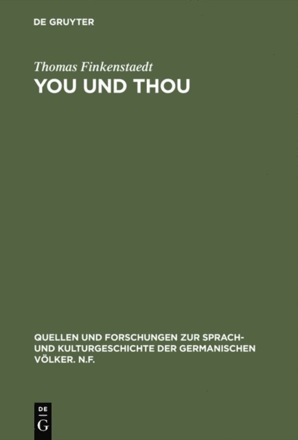 Thomas Finkenstaedt - You und thou, E-bok