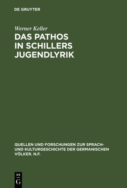 Werner Keller - Das Pathos in Schillers Jugendlyrik, E-bok