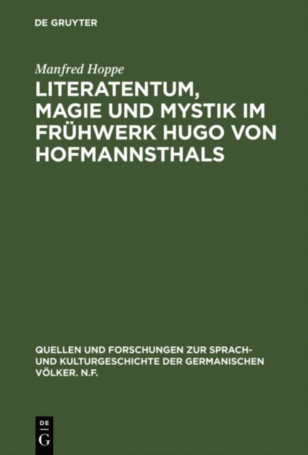 Manfred Hoppe - Literatentum, Magie und Mystik im Frühwerk Hugo von Hofmannsthals, E-bok