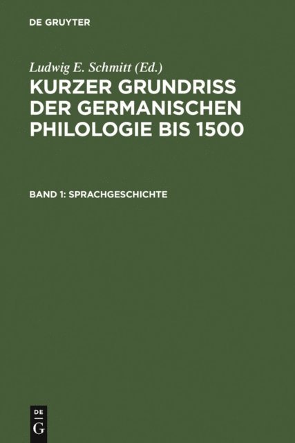 Ludwig E. Schmitt - Sprachgeschichte, E-bok