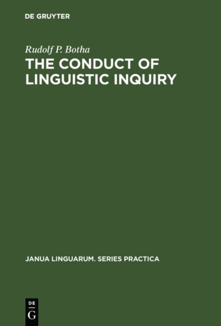 Rudolf P. Botha - Conduct of Linguistic Inquiry, E-bok