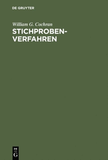 William G. Cochran - Stichprobenverfahren, E-bok