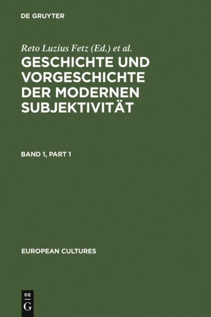 Peter Schulz, Roland Hagenbuchle, Reto Luzius Fetz - Geschichte und Vorgeschichte der modernen Subjektivität, E-bok