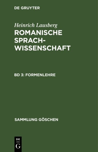 Heinrich Lausberg - Formenlehre, E-bok