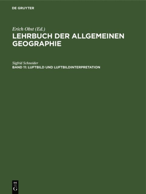 Sigfrid Schneider - Luftbild und Luftbildinterpretation, E-bok
