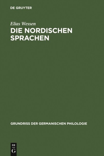 Elias Wessen - Die nordischen Sprachen, E-bok
