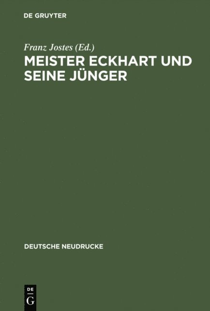 Franz Jostes - Meister Eckhart und seine Jünger, E-bok