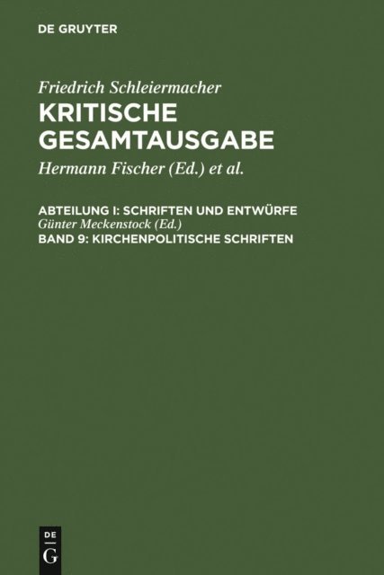 Gunter Meckenstock - Kirchenpolitische Schriften, E-bok