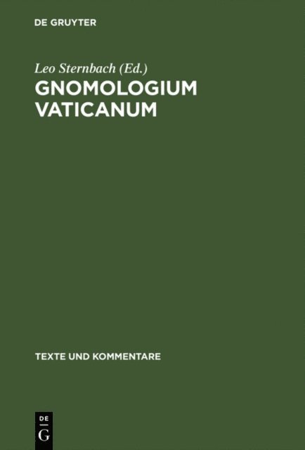 Leo Sternbach - Gnomologium Vaticanum, E-bok