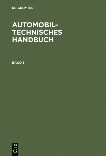 Automobiltechnisches Handbuch, E-bok