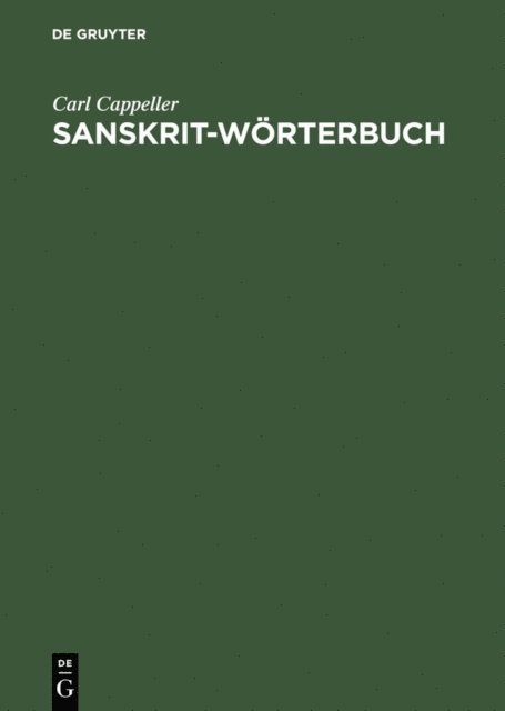Carl Cappeller - Sanskrit-Wörterbuch, E-bok