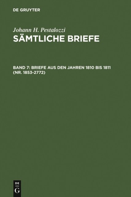 Emanuel Dejung - Briefe aus den Jahren 1810 bis 1811 (Nr. 1853-2772), E-bok