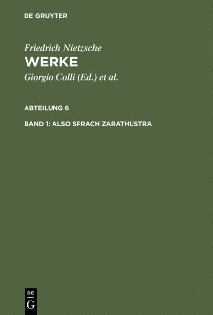 Friedrich Nietzsche - Also sprach Zarathustra, E-bok