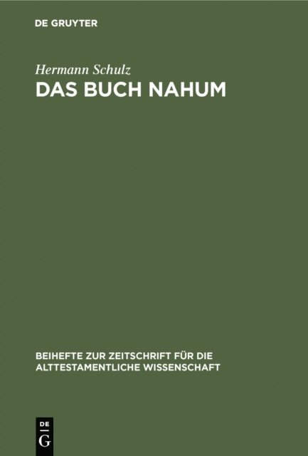 Hermann Schulz - Das Buch Nahum, E-bok