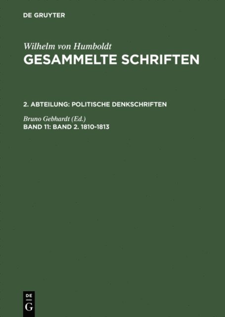 Bruno Gebhardt - Band 2. 1810–1813, E-bok