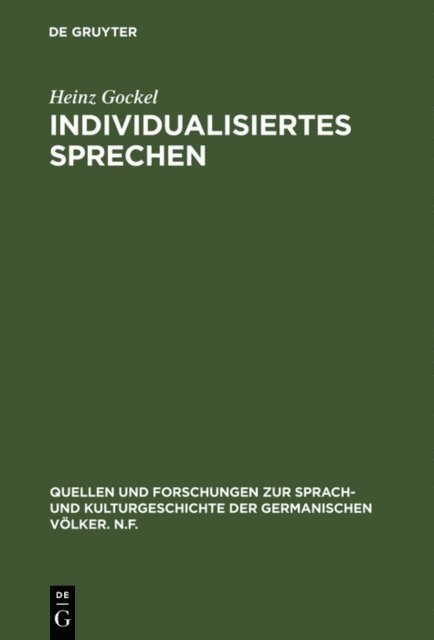 Heinz Gockel - Individualisiertes Sprechen, E-bok