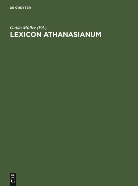 Guido Muller - Lexicon Athanasianum, E-bok