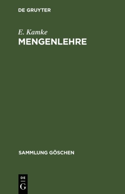 E. Kamke - Mengenlehre, E-bok
