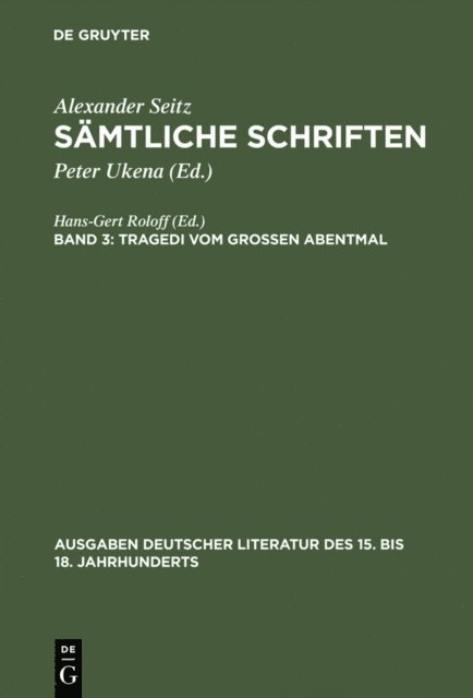 Alexander Seitz, Peter Ukena - Tragedi vom Großen Abentmal, E-bok