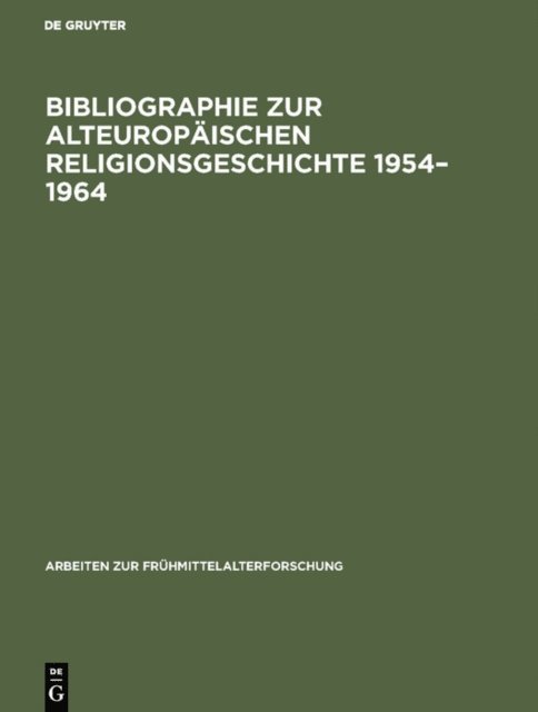 Peter Buchholz - Bibliographie zur alteuropäischen Religionsgeschichte 1954–1964, E-bok