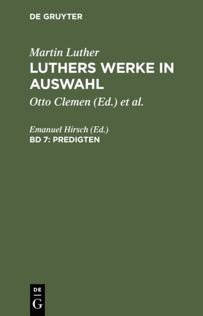 Emanuel Hirsch - Predigten, E-bok