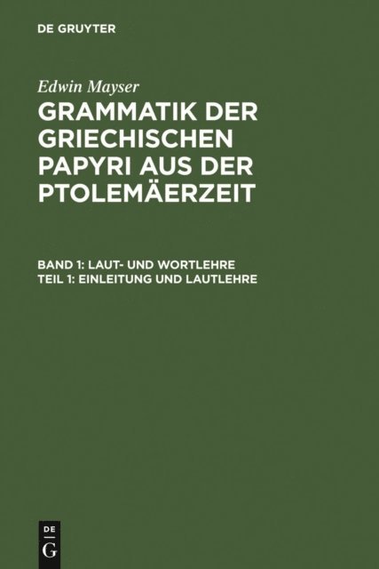 Hans Schmoll - Einleitung und Lautlehre, E-bok
