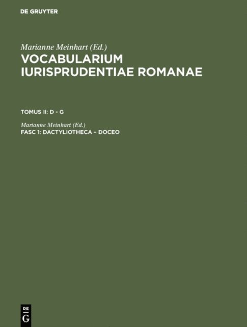 Marianne Meinhart - dactyliotheca – doceo, E-bok