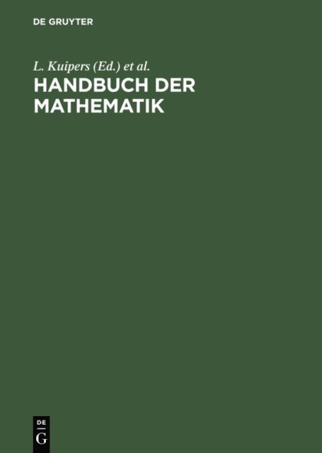 R. Timman, L. Kuipers - Handbuch der Mathematik, E-bok