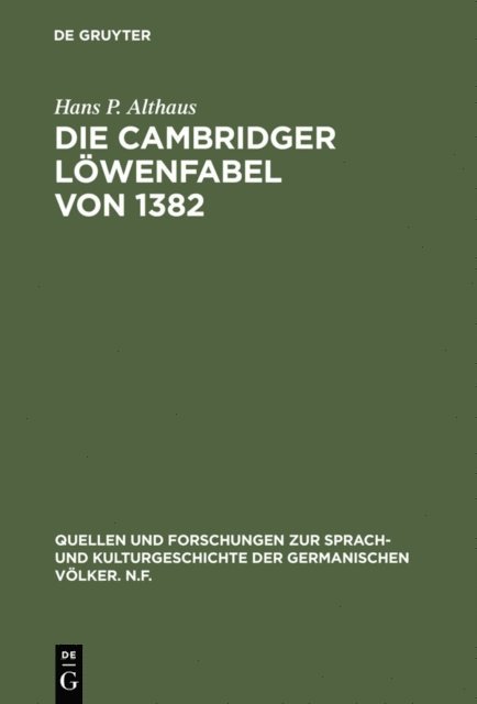 Hans P. Althaus - Die Cambridger Löwenfabel von 1382, E-bok