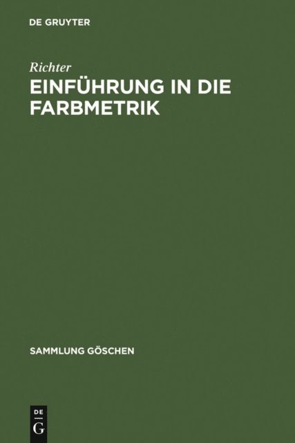Richter - Einführung in die Farbmetrik, E-bok