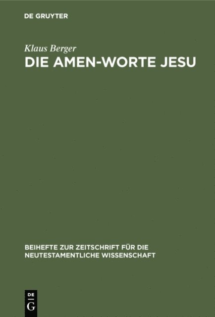 Klaus Berger - Die Amen-Worte Jesu, E-bok