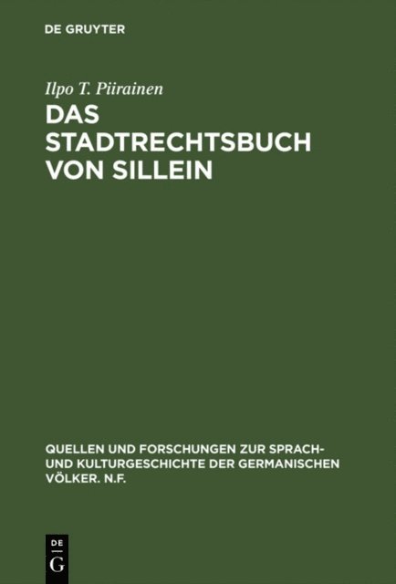 Ilpo T. Piirainen - Das Stadtrechtsbuch von Sillein, E-bok