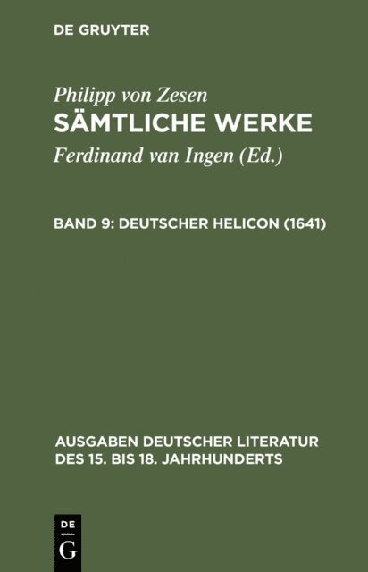 Philipp von Zesen, Ulrich Mache - Deutscher Helicon (1641), E-bok