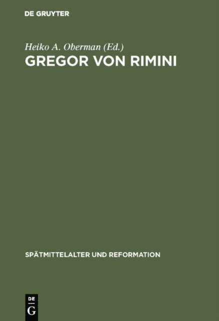 Heiko A. Oberman - Gregor von Rimini, E-bok