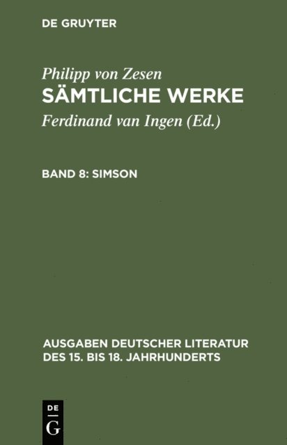 Philipp von Zesen, Volker Meid - Simson, E-bok