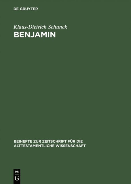 Klaus-Dietrich Schunck - Benjamin, E-bok