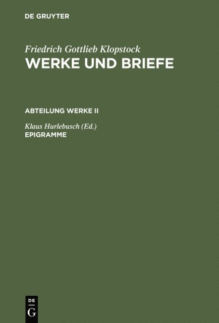 Klaus Hurlebusch - Epigramme, E-bok