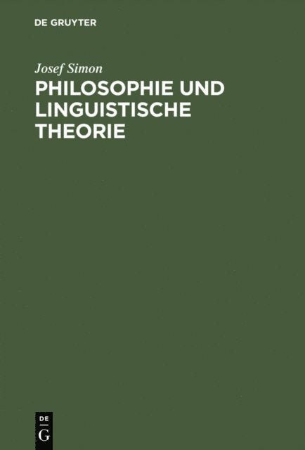 Josef Simon - Philosophie und linguistische Theorie, E-bok