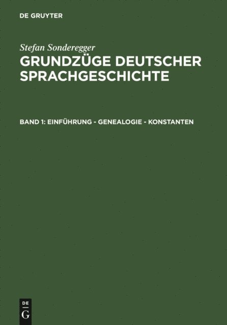Stefan Sonderegger - Einführung - Genealogie - Konstanten, E-bok