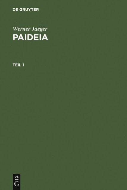 Werner Jaeger - Paideia, E-bok