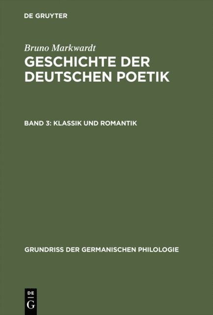 Bruno Markwardt - Klassik und Romantik, E-bok