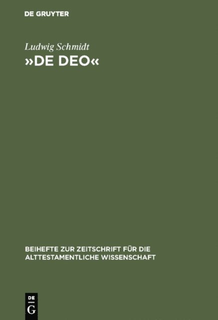 Ludwig Schmidt - »De Deo«, E-bok