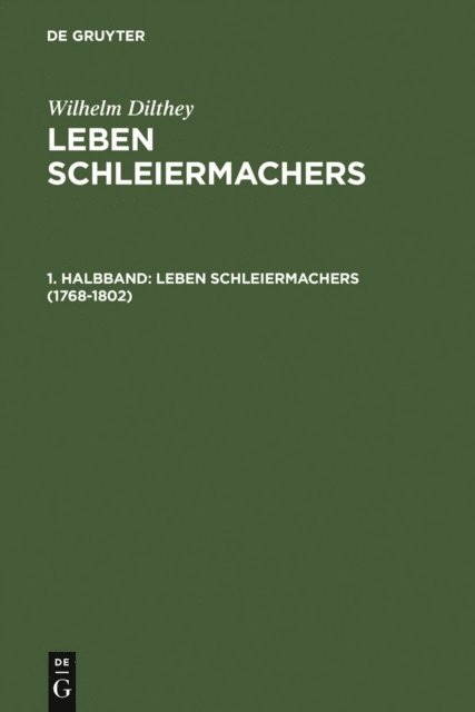 Wilhelm Dilthey - 1768-1802, E-bok