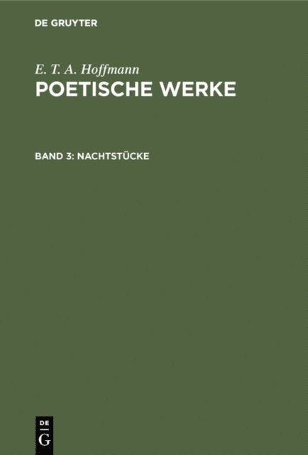 E. T. A. Hoffmann - Nachtstücke, E-bok